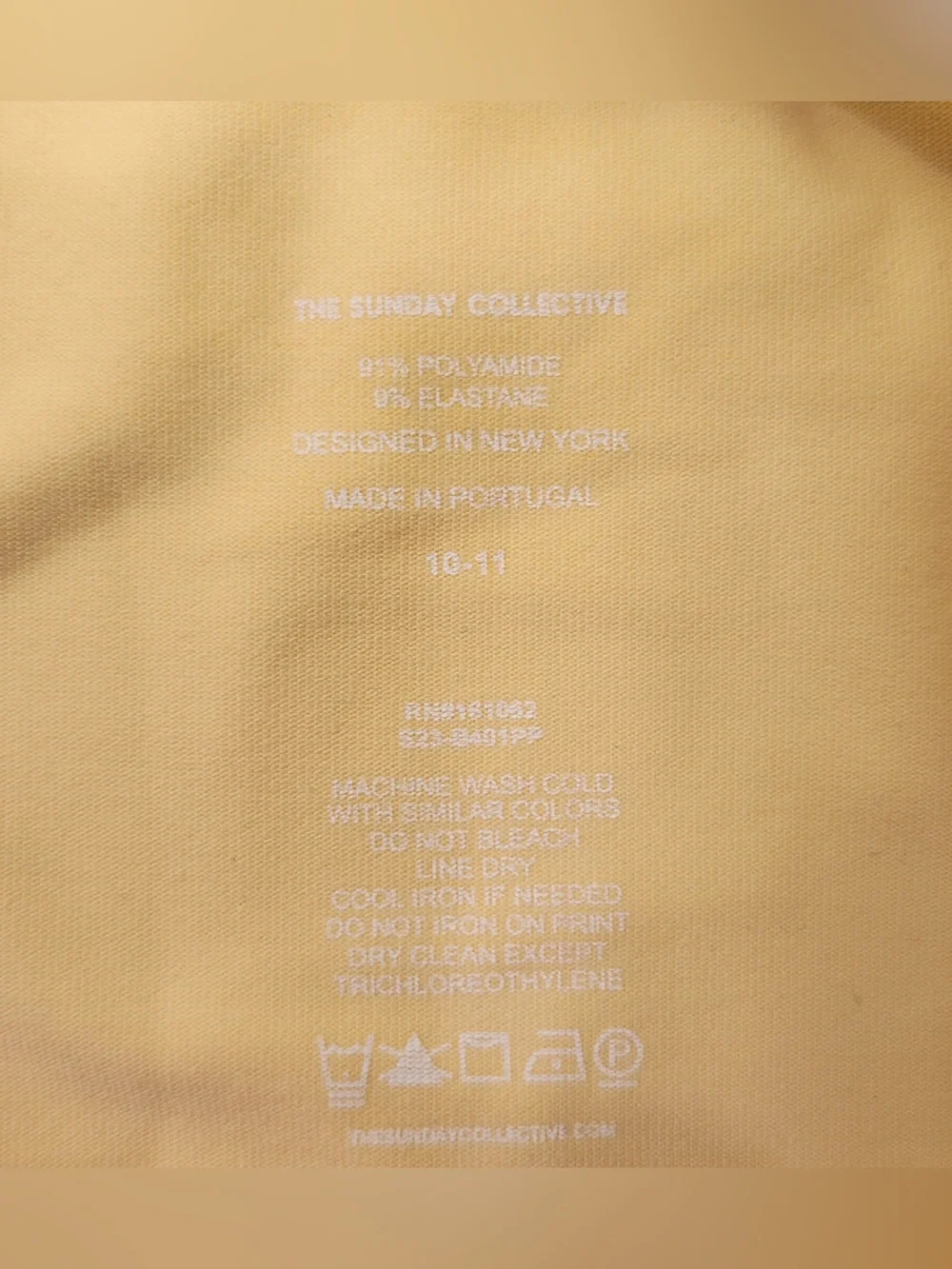 The Sunday Collective Girls Yellow One-Piece Swimsuit Classic Preppy Sustainable